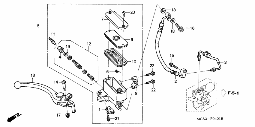 Fr. brake master cylinder              

                  ST1300A