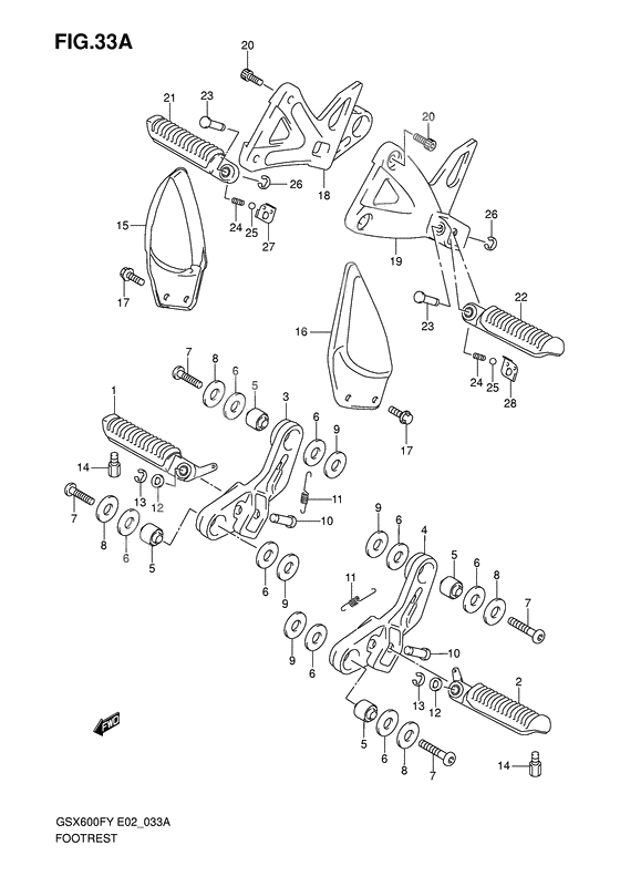 Footrest              

                  Model k1/k2/k3