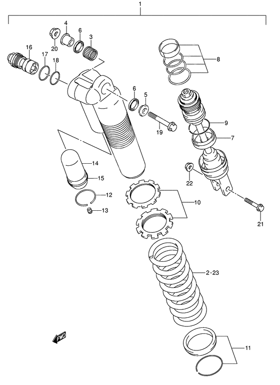 Rear shock absorber              

                  Model k5