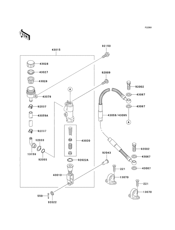 Rear master cylinder