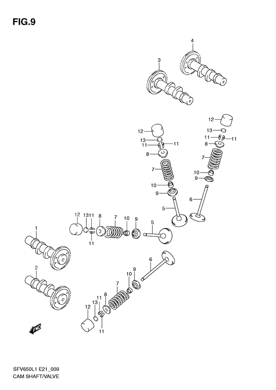 Camshaft / valve