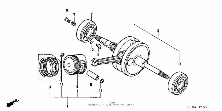Crankshaft + piston
