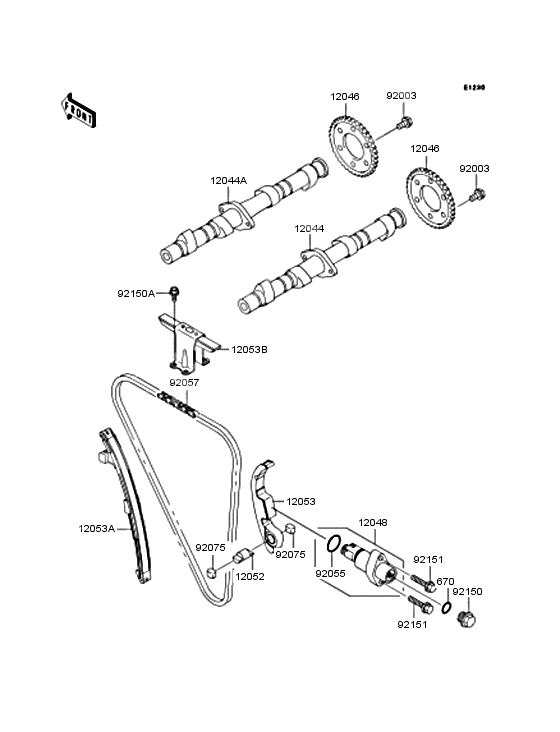 Camshaft/tensioner