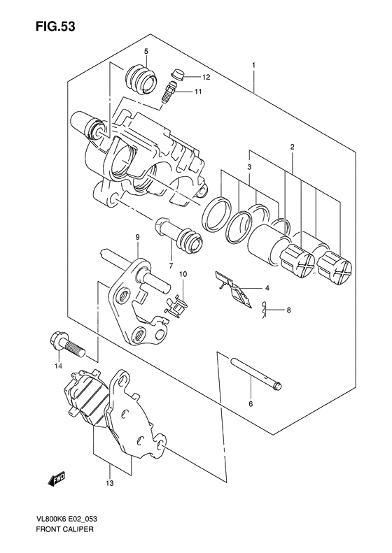 Front caliper