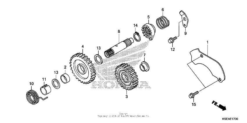 Kick starter spindle