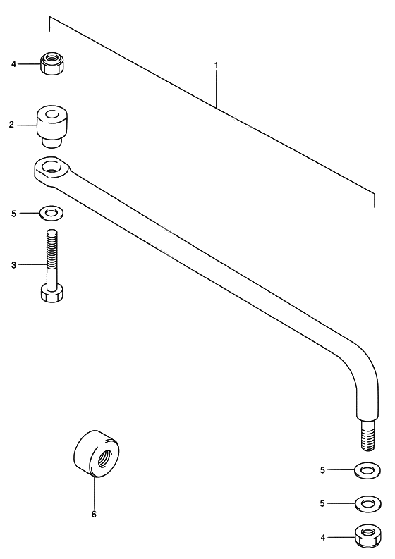 Tie rod linkage spindle zincated yello