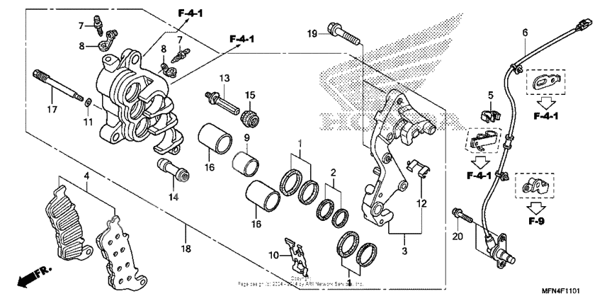 Right front brake caliper