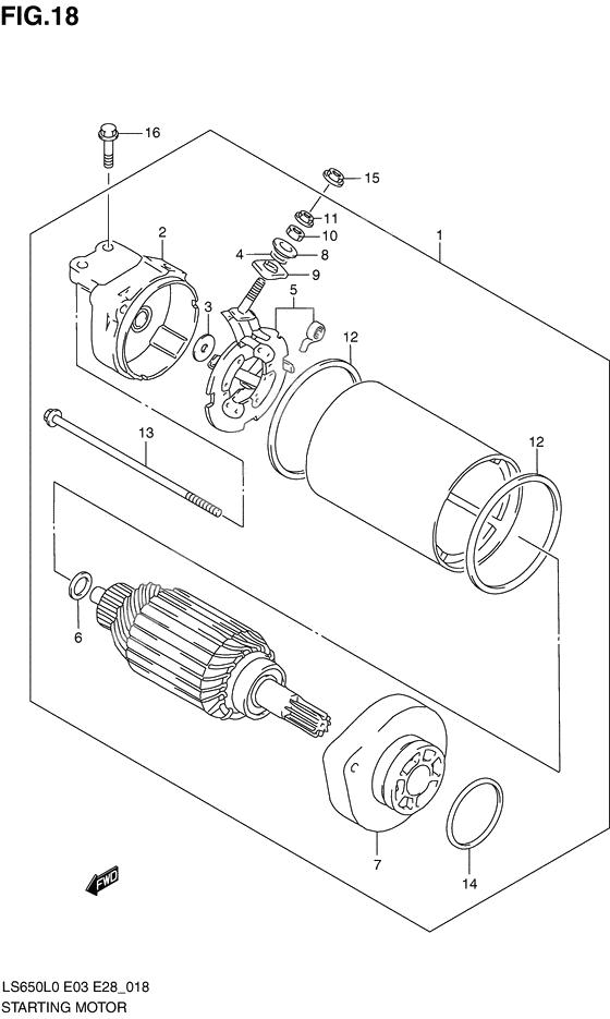 Starting motor