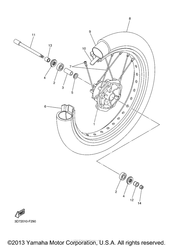 Переднее колесо