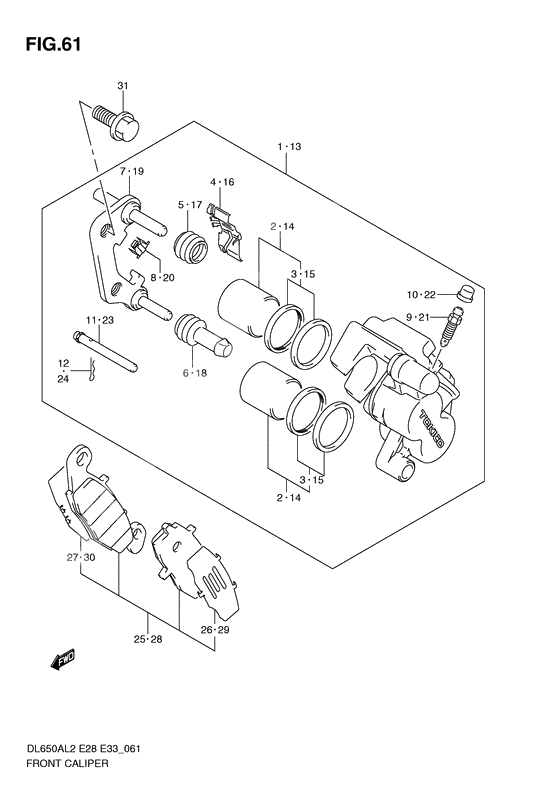 Front caliper