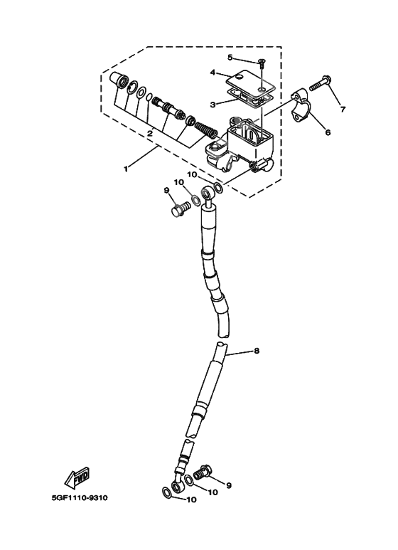 Front master cylinder