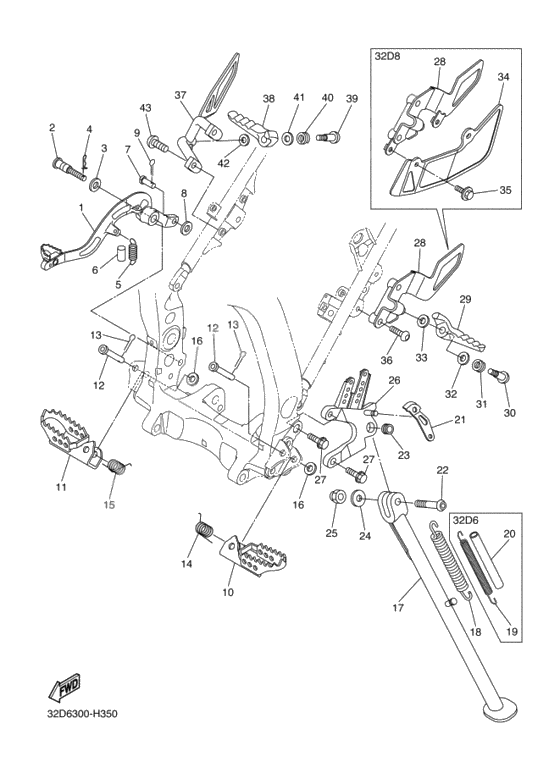 Support & repose pied