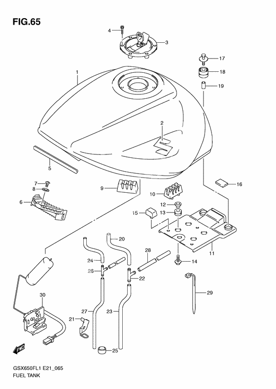 Tank fuel              

                  Gsx650ful1 e24