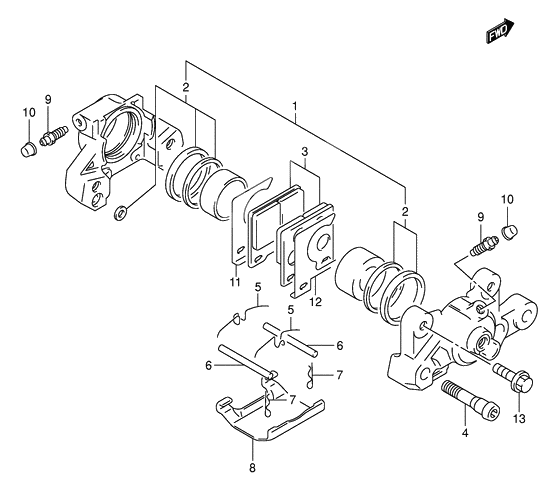 Rear caliper