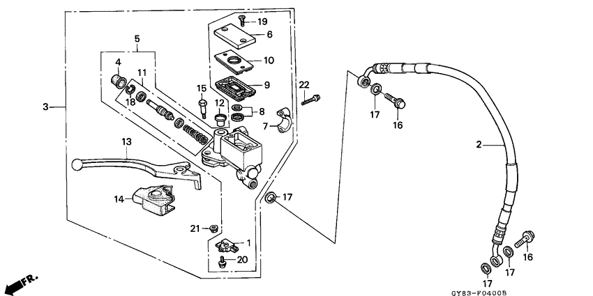 Fr. brake master cylinder