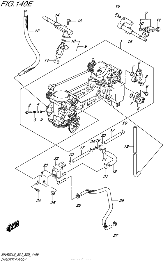 Throttle Body (Sfv650Al5 E33)