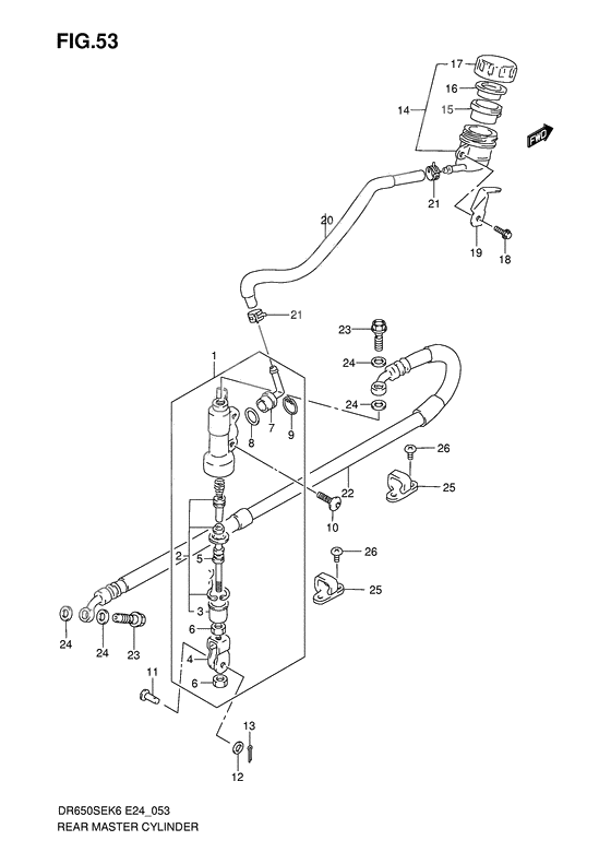 Rear master cylinder