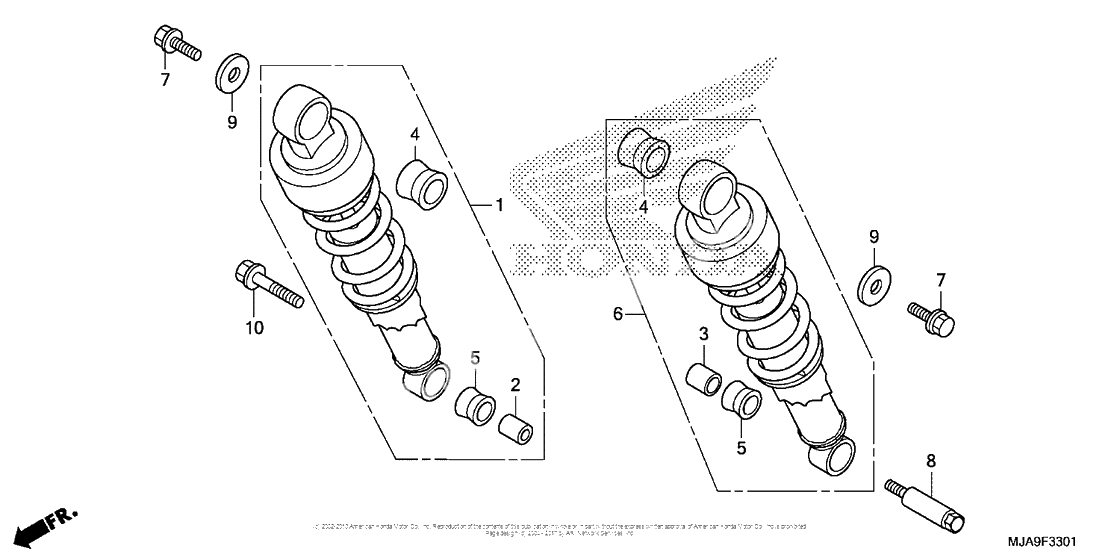 Rear shock absorber (2)