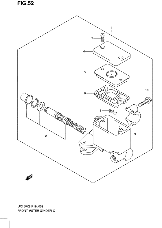 Front master cylinder              

                  Model k8