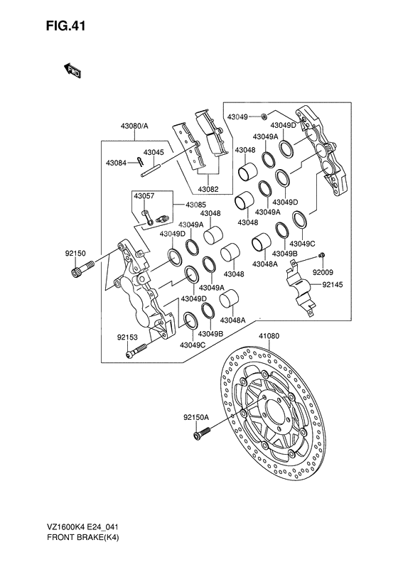 Front brake caliper              

                  K4