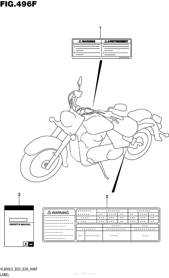 Информационные наклейки (Vl800Bl5 E28)