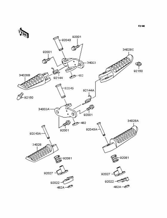 Footrests              

                  ZX900-A11