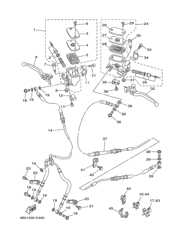 Front master cylinder