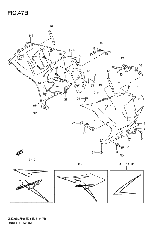 Under cowling              

                  Model l0