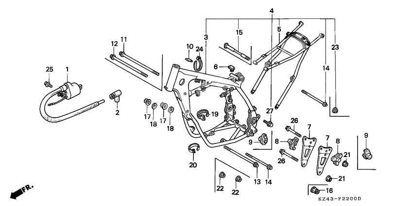 Frame body/ignition coil