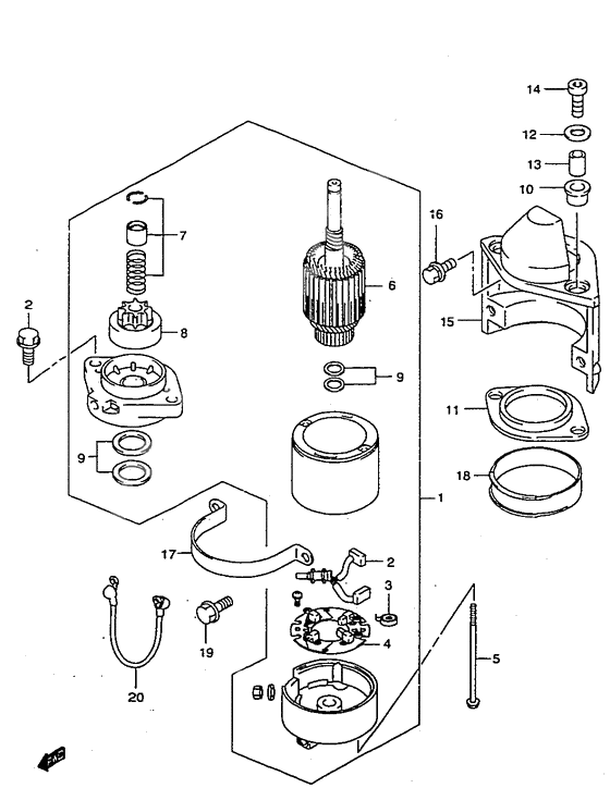 Starting motor