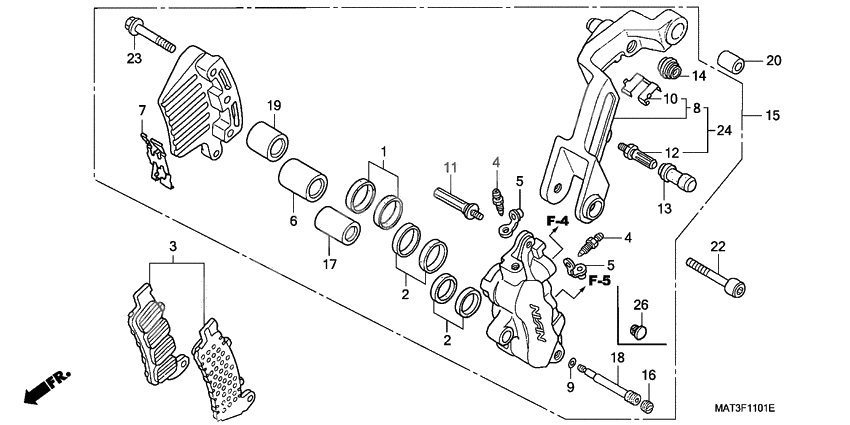 Front brake caliper              

                  L.