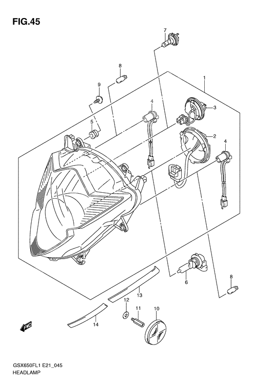 Headlamp              

                  Gsx650fl1 e24