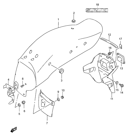 Rear fender