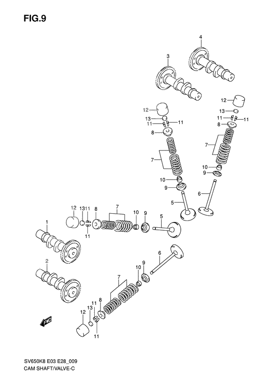 Camshaft / valve