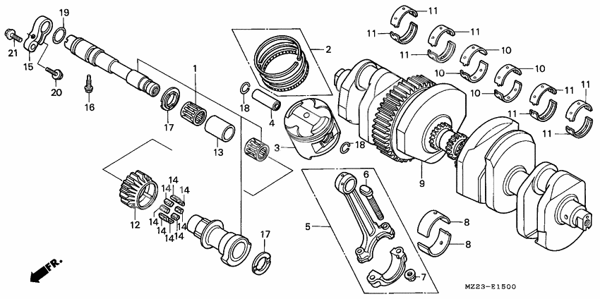 Crankshaft/piston