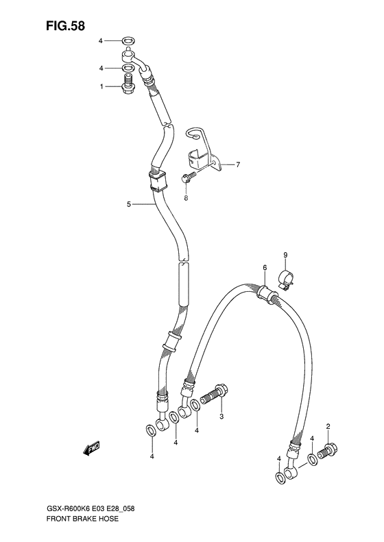 Front brake hose