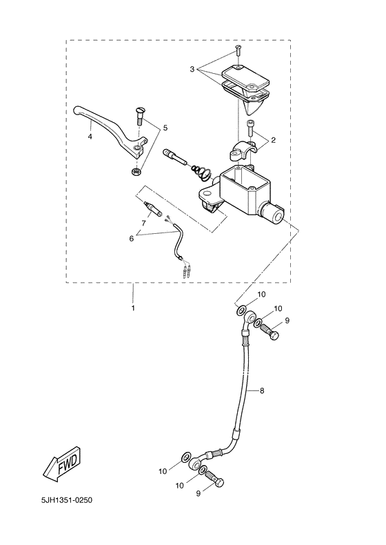 Front master cylinder
