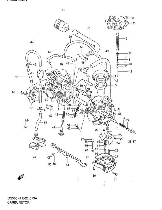 Carburetor assy              

                  Gs500hk1/hk2/huk1/huk2