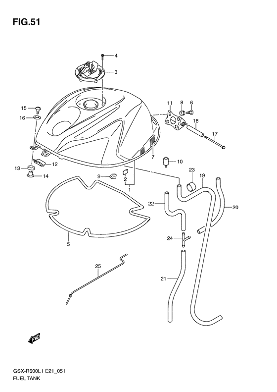 Tank fuel              

                  Gsx-r600l1 e24