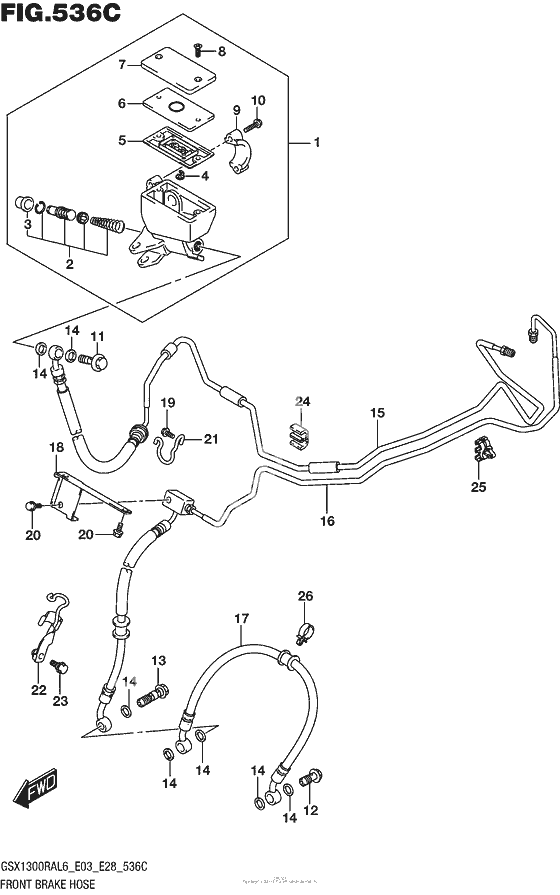 Front Brake Hose (Gsx1300Ral6 E33)