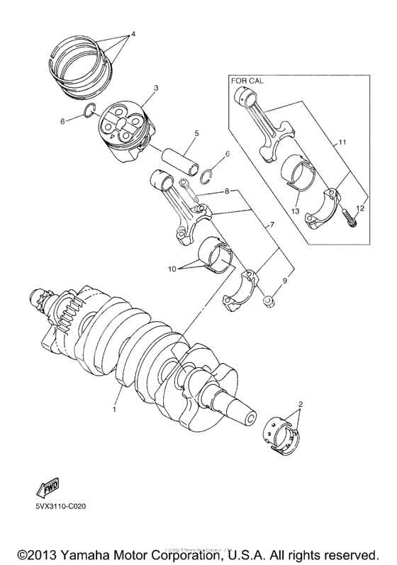 Crankshaft piston