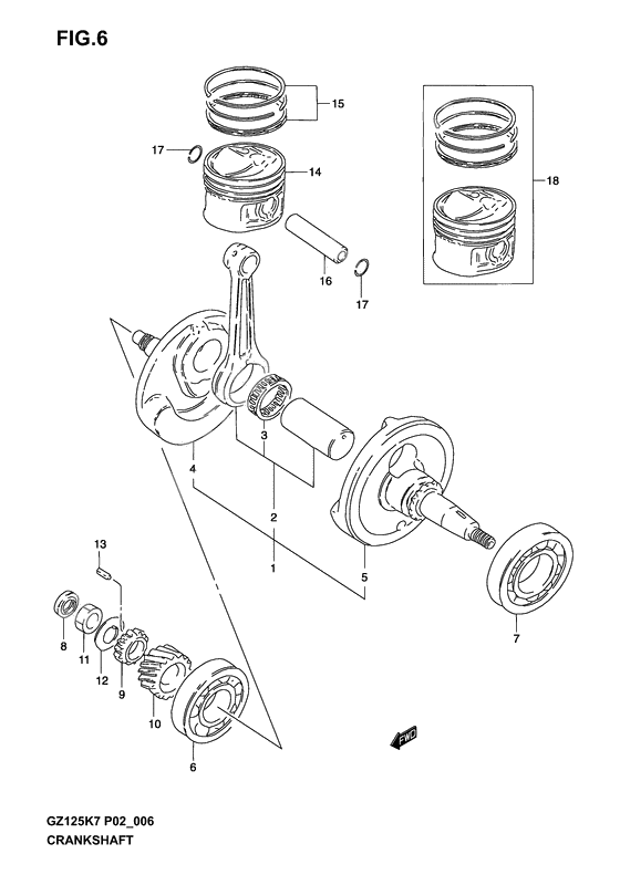 Crankshaft              

                  Model k3