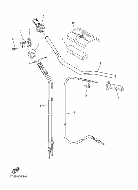 Steering handle & cable