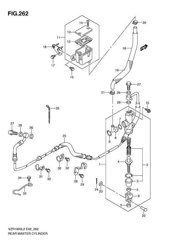 Rear master cylinder              

                  Vzr1800zl2 e02