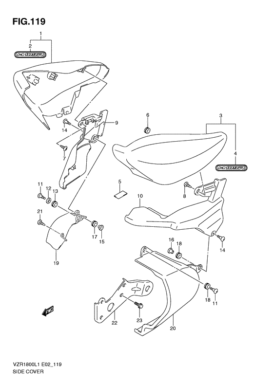 Side cover              

                  Vzr1800l1 e51