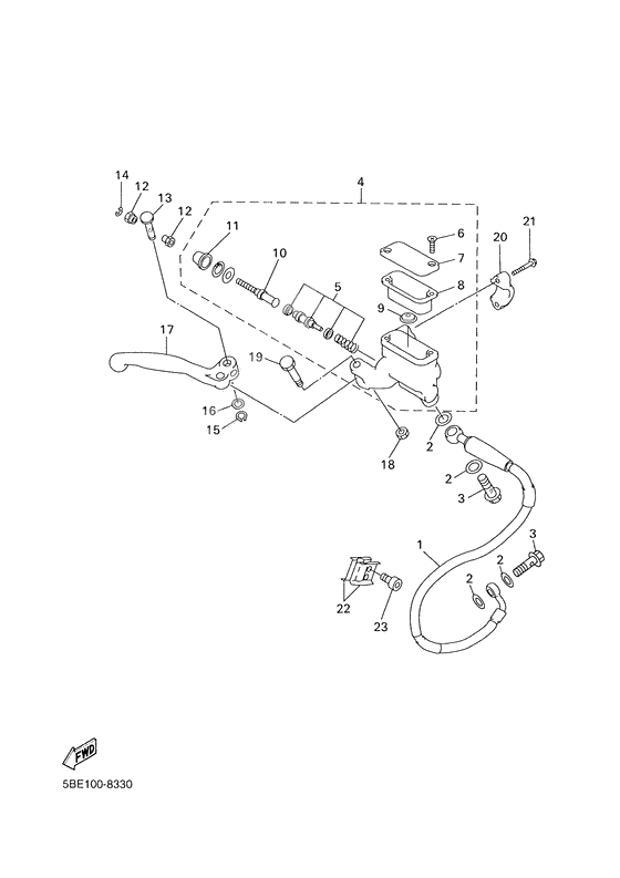 Front master cylinder