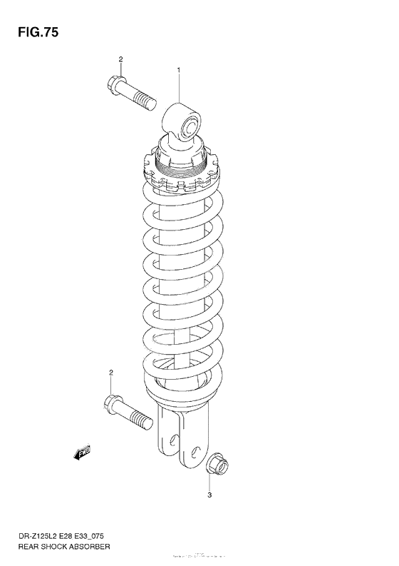 Rear Shock Absorber (Dr-Z125 E33)