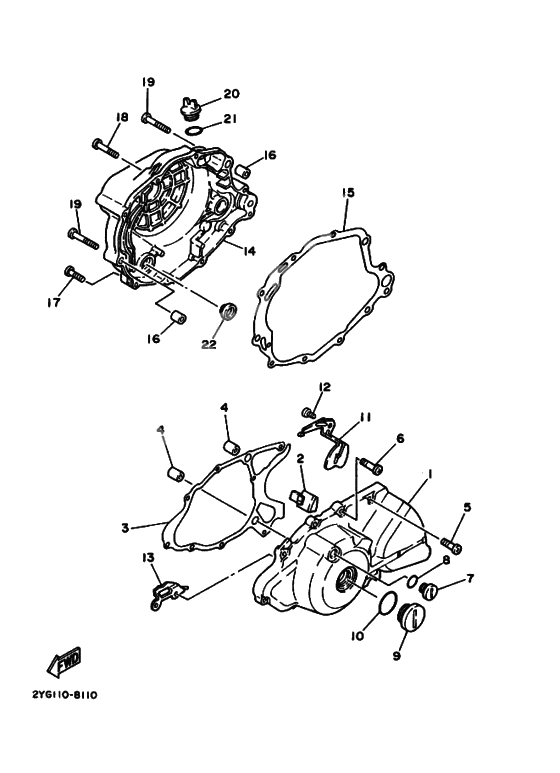 Crankcase cover ass`y (v