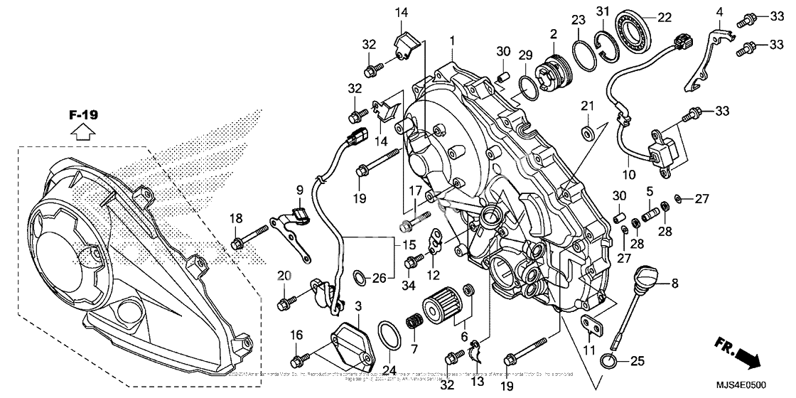 Правая крышка картера
