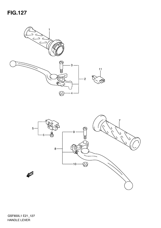 Handle lever              

                  Gsf650l1 e21